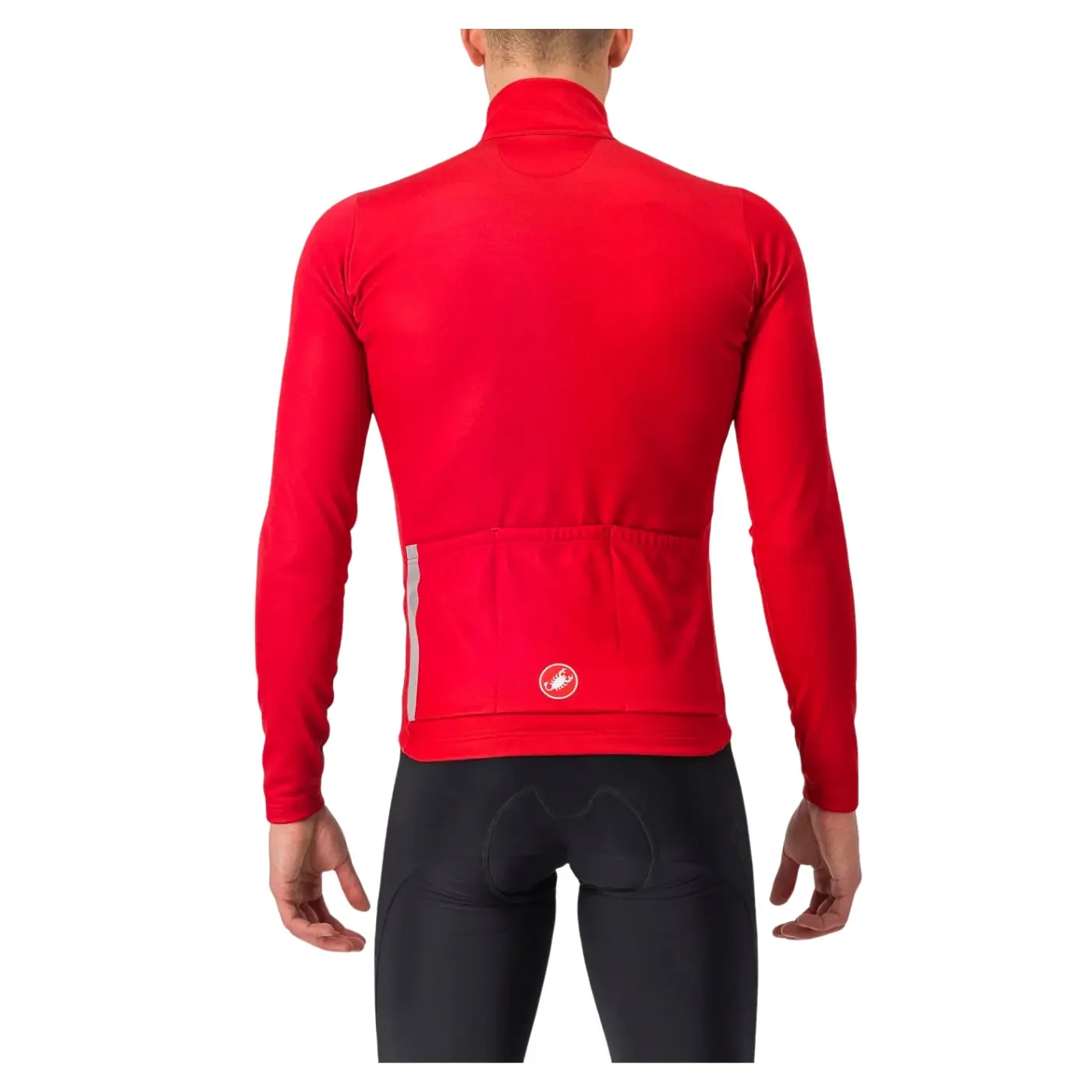 Castelli Entrata Thermal Jersey - Rich Red / Black - Image 2