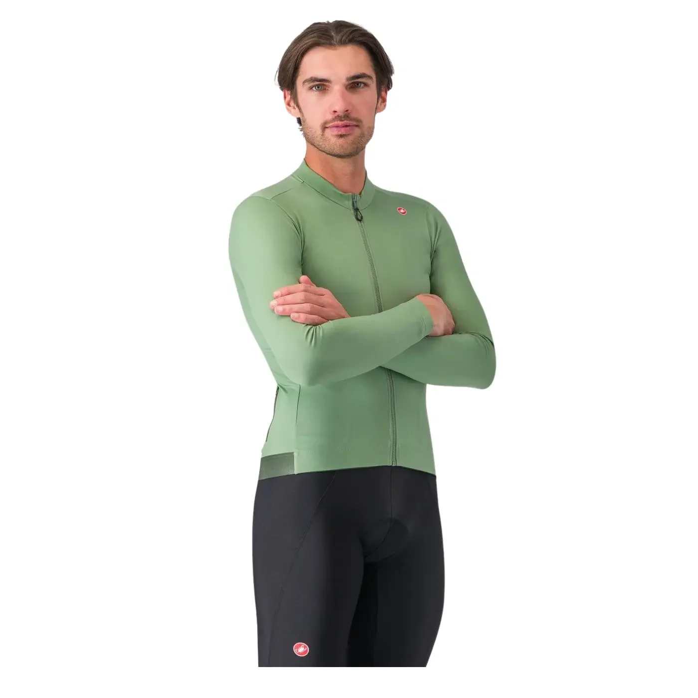 Castelli Espresso Thermal Jersey - Green Pepper / Deep Green