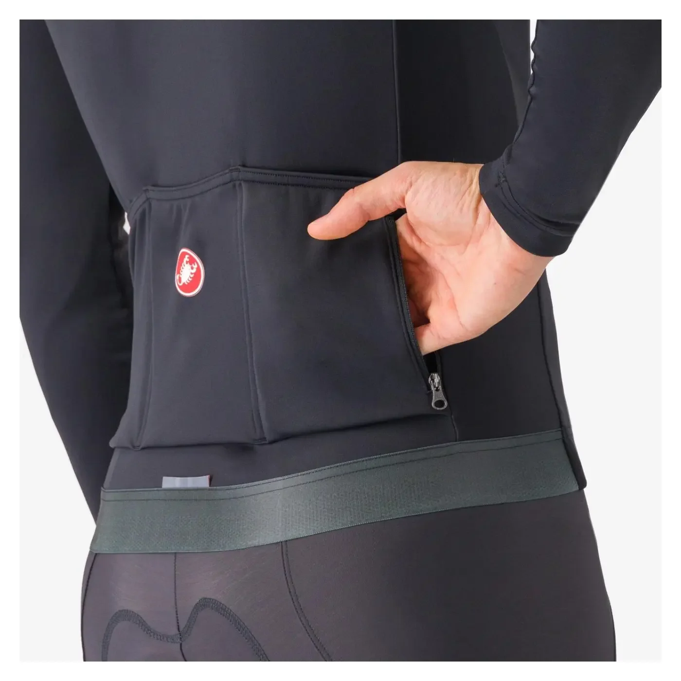 Castelli Espresso Thermal Jersey - Light Black - Image 3