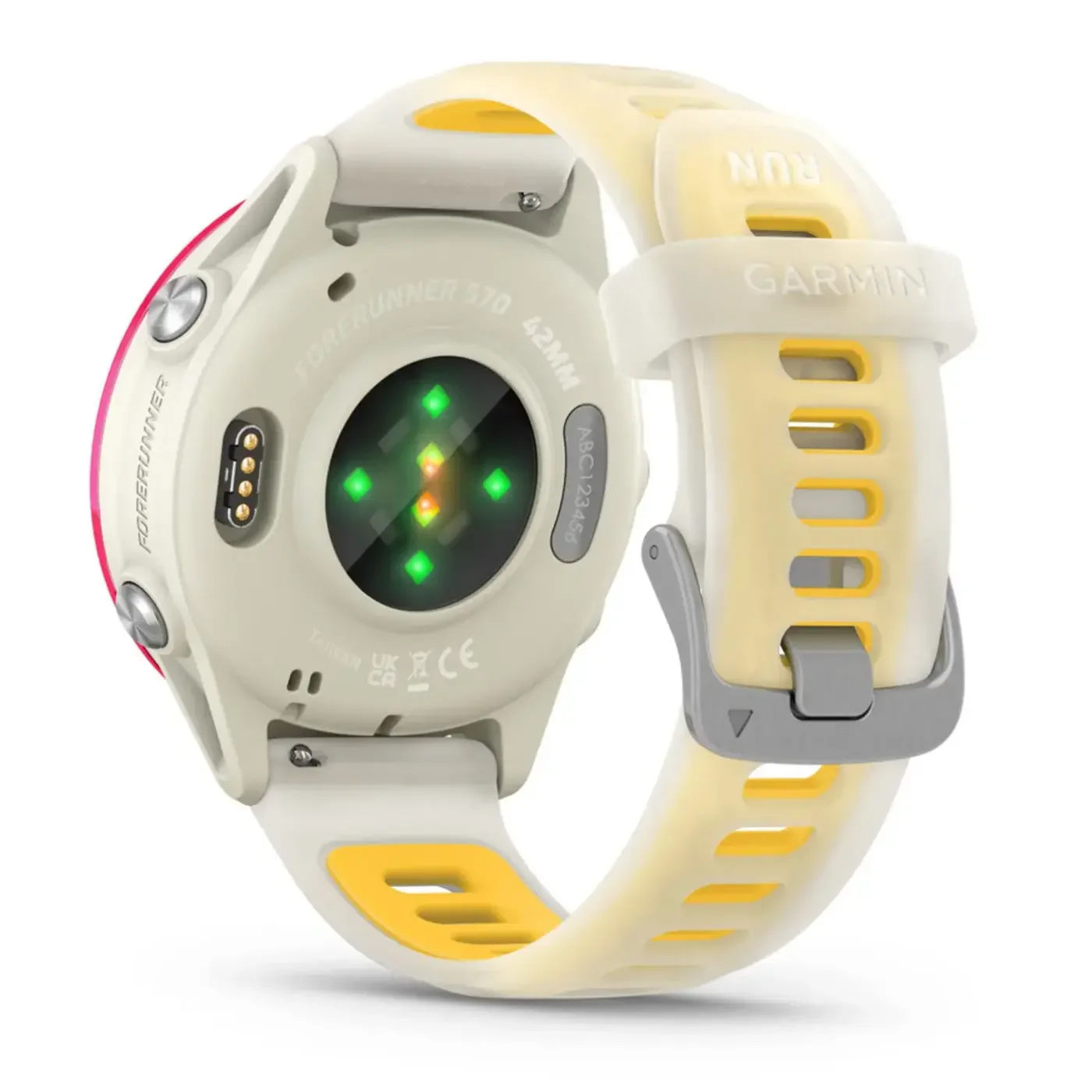 Garmin Forerunner 570 - 42mm | Translucent Bone/Mango - Image 2