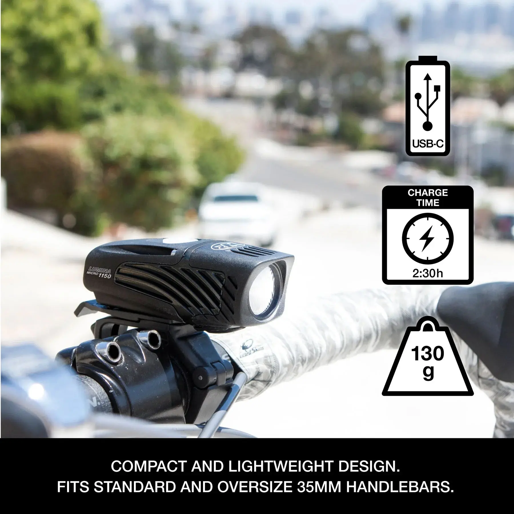 NiteRider Lumina Micro 1150 and Vmax+ 180 Combo - Front & Rear Light Set - Image 2