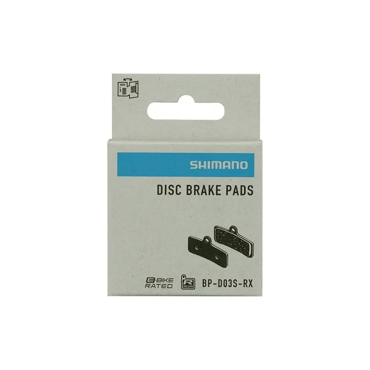 Shimano D03S-RX Disc Brake Pad and Spring - Resin | 4-Piston | One Pair - Image 2