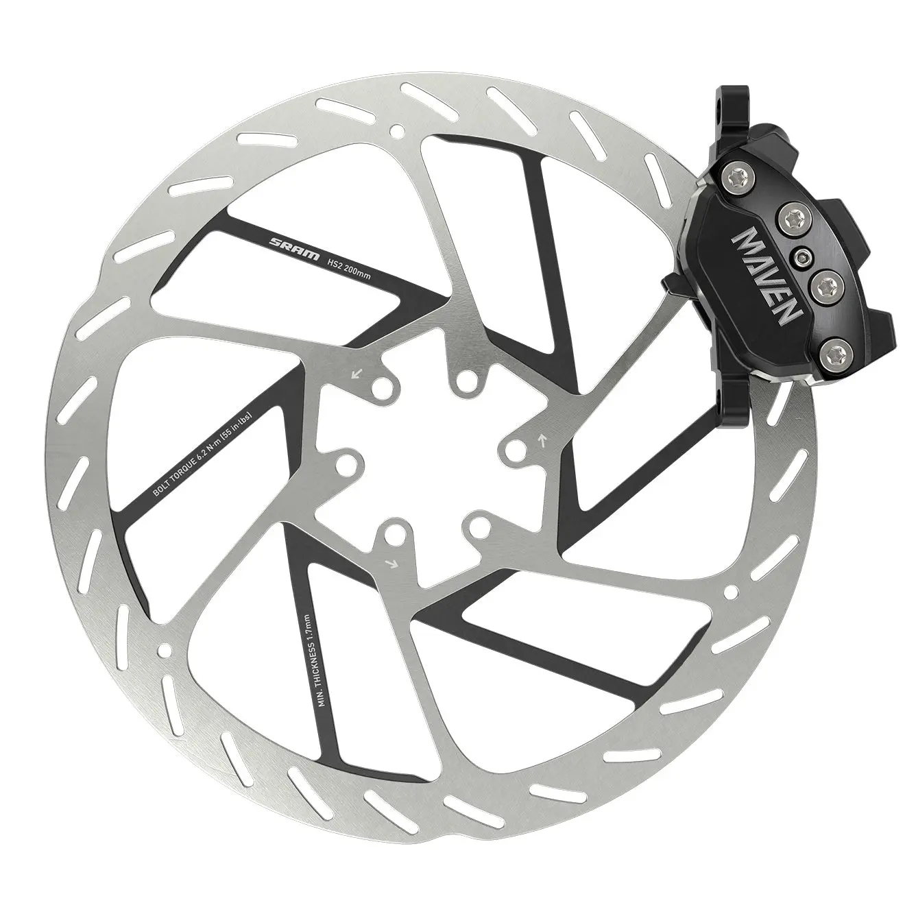 SRAM Maven Silver Hydraulic Disc Brake - Front | 950mm Hose - Image 3