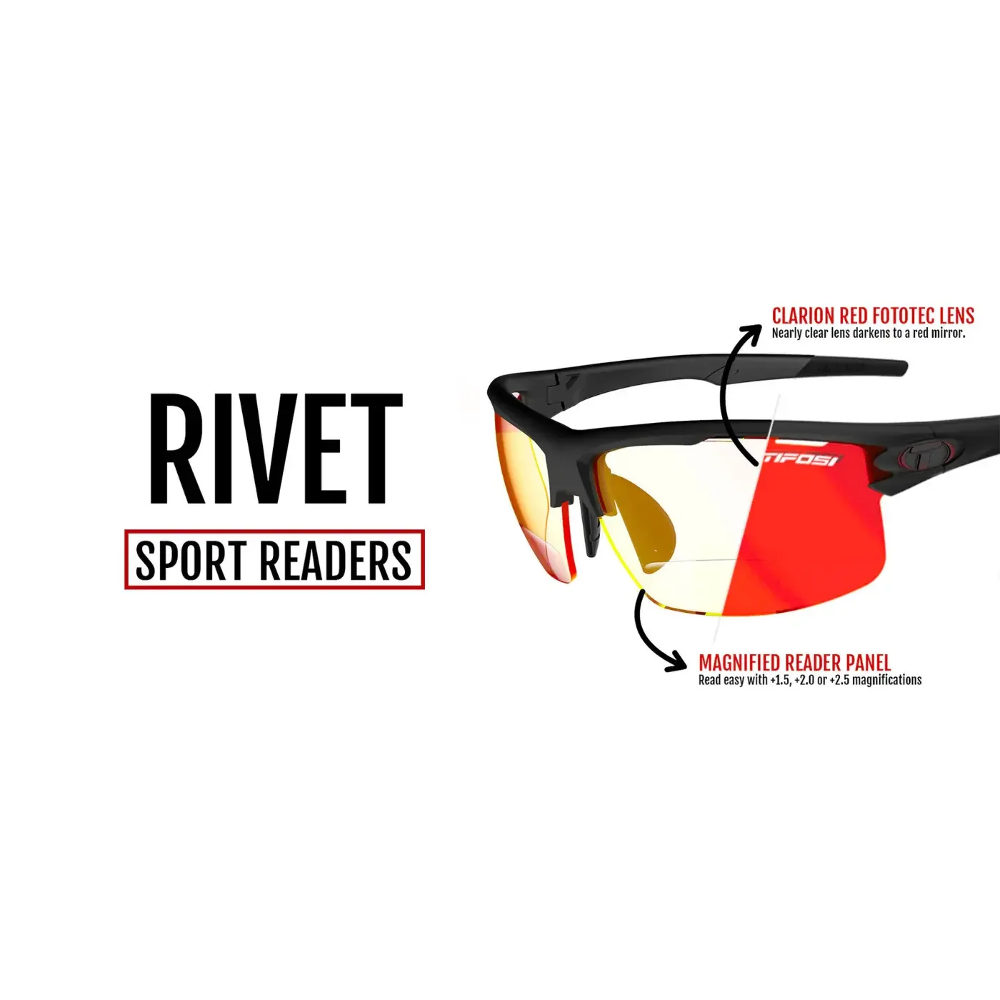 Tifosi Rivet Readers - Fototec Lens | +1.5 - Image 3
