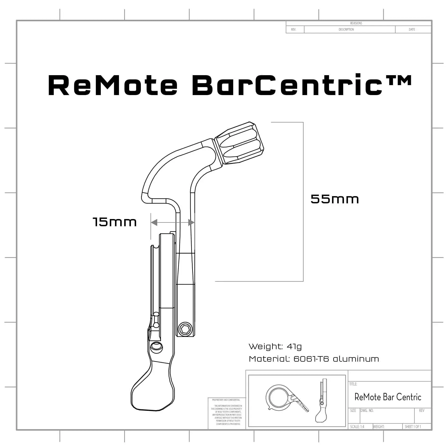 Wolf Tooth ReMote BarCentric Dropper Lever - Image 3